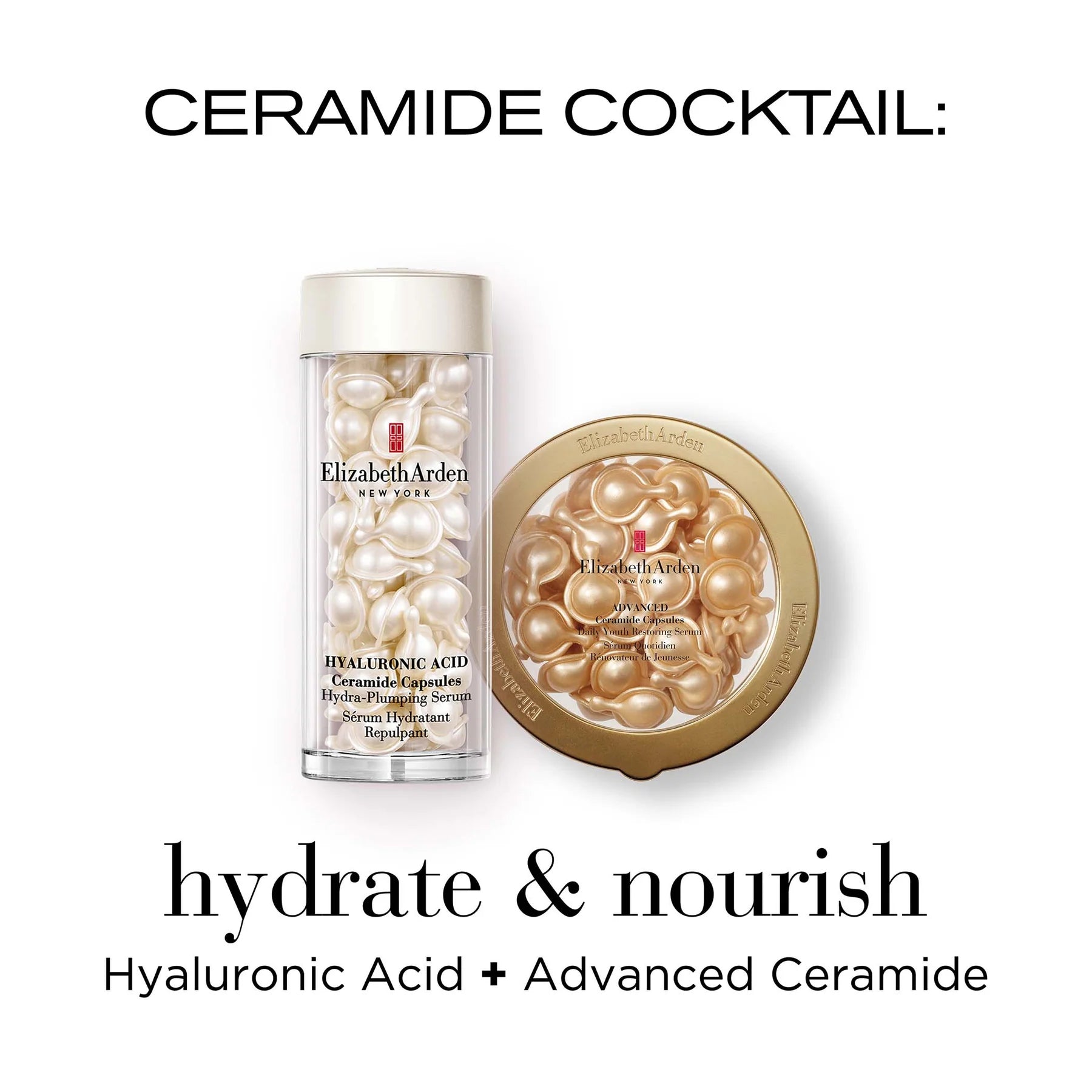 ELIZABETH ARDEN Hyaluronic Acid Ceramide Capsules Hydra-Plumping Serum Capsules