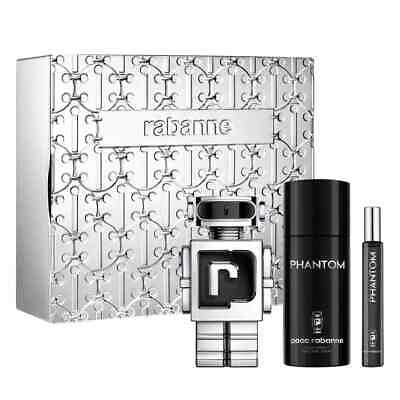 RABANNE Phantom Men Edt 100ml Gift Set + Deo Spray + 10ml